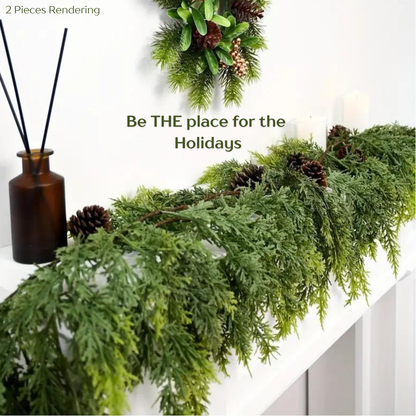 Lush Artificial Cedar Garland