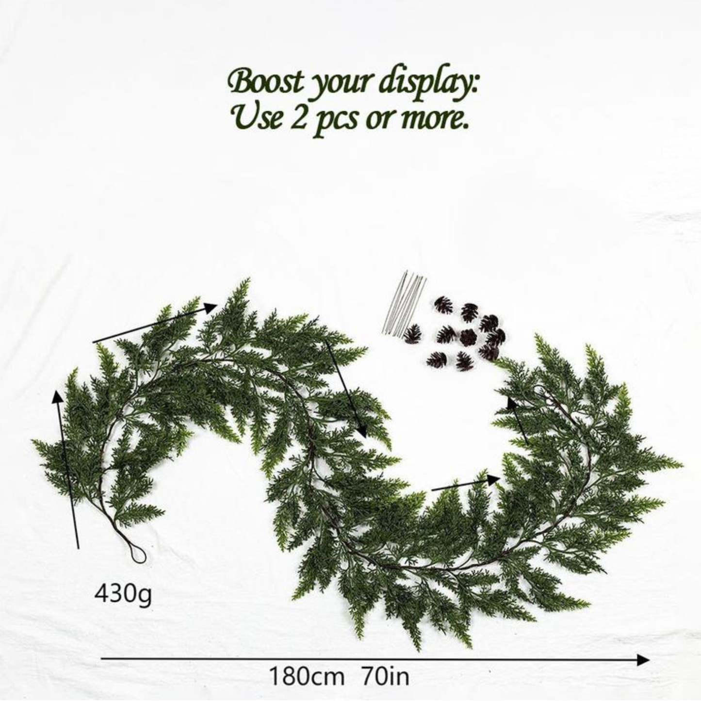 Lush Artificial Cedar Garland