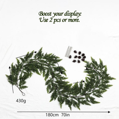 Lush Artificial Cedar Garland